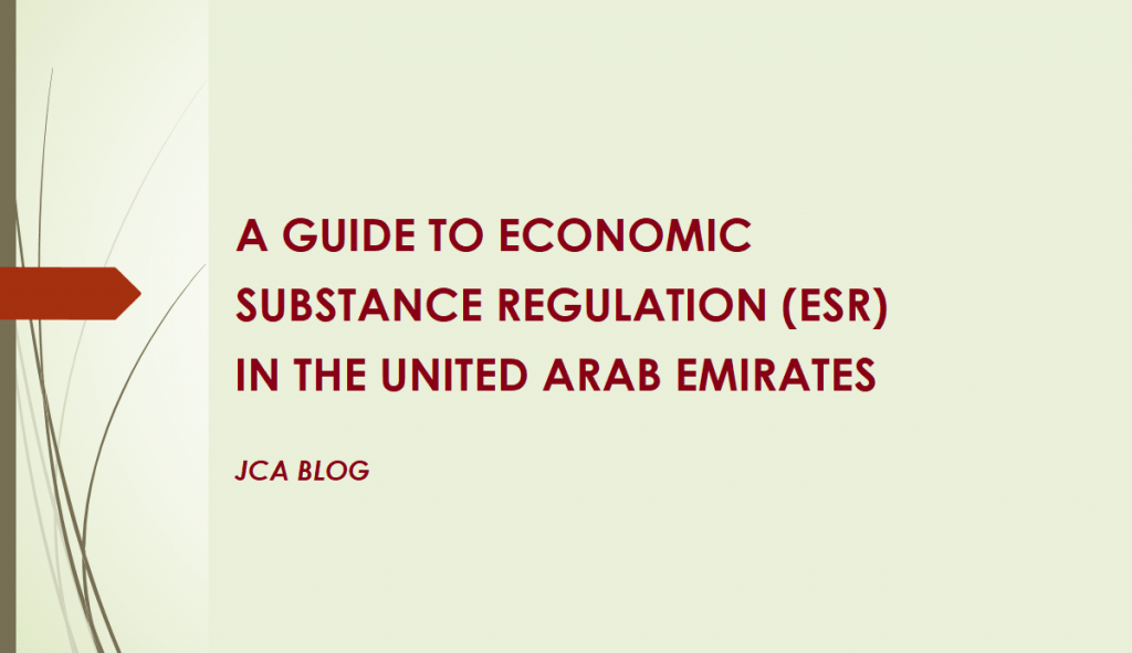 UAE Economic Substance Regulations | ESR Compliance Services UAE