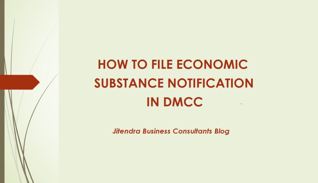 How to file economic substance notification in DMCC