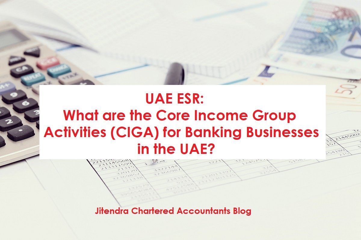 UAE ESR: What are the Core Income Group Activities (CIGA) for Banking Businesses in the UAE